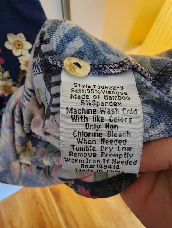 Johnny Was Willowa Polo Tunic Dress Floral Blue Pink Size S resort Travel Beach - Picture 4 of 11